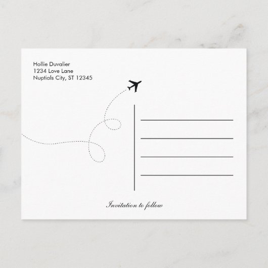 Bestemming vliegtuig de datum kaart (Achterkant)