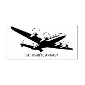 Bestemming Vliegtuig Stempel (Afrduk)