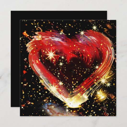 Bestemming voor liefde feestdagenkaart (Voorkant / Achterkant)