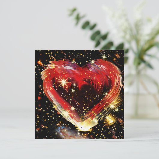 Bestemming voor liefde feestdagenkaart (Staand voorkant)