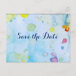 Bestemming Waterverf Save the Date Trouw Aankondigingskaart