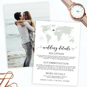 Bestemming wereldkaart bruiloft details foto Kaart