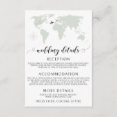 Bestemming wereldkaart bruiloft details foto Kaart (Voorkant)