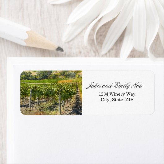 Bestemming Wijnmakerij Bruiloft Adresetiketten Etiket (Insitu)