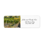 Bestemming Wijnmakerij Bruiloft Adresetiketten Etiket (Voorkant)