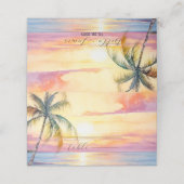 Bestemming Zonsondergang Strand Bruiloft Plaatskaartje (Buitenkant ongevouwen)