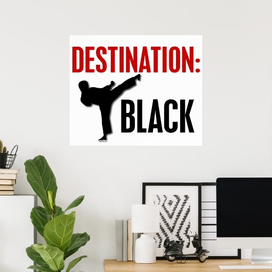 Bestemming zwart 1 poster (Thuiskantoor)