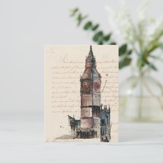 Bestemmingen |  brieven van Big Ben Briefkaart (Staand voorkant)