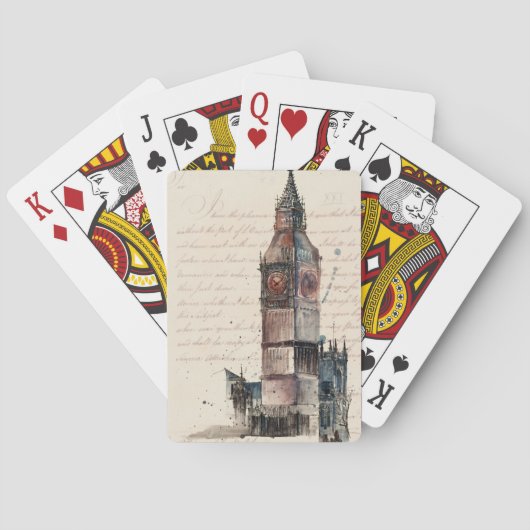 Bestemmingen |  brieven van Big Ben Speelkaarten (Achterkant)