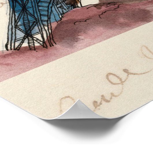 Bestemmingen | Brieven van de Eiffeltoren Poster (Hoek)