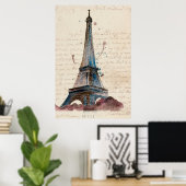 Bestemmingen | Brieven van de Eiffeltoren Poster (Thuiskantoor)