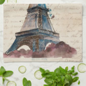 Bestemmingen | Brieven van de Eiffeltoren Theedoek (Gevouwen)