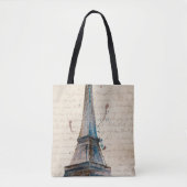 Bestemmingen | Brieven van de Eiffeltoren Tote Bag (Voorkant)
