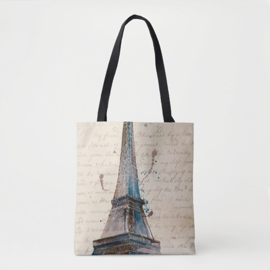 Bestemmingen | Brieven van de Eiffeltoren Tote Bag (Voorkant)
