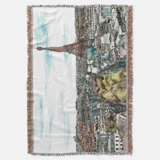 Bestemmingen |  Eiffeltoren in het Uitzicht van Pa Deken (Voorkant Verticaal)