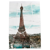 Bestemmingen |  Eiffeltoren in het Uitzicht van Pa Medium Cadeauzakje (Voorkant)