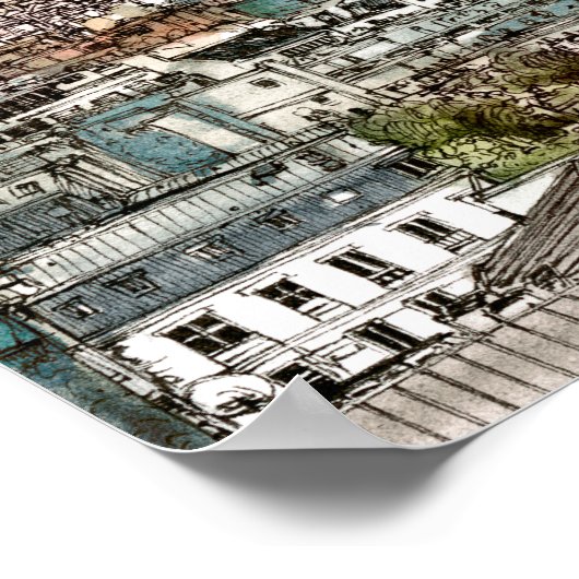 Bestemmingen | Eiffeltoren in het Uitzicht van Pa Poster (Hoek)