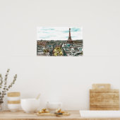 Bestemmingen |  Eiffeltoren in het Uitzicht van Pa Poster (Keuken)
