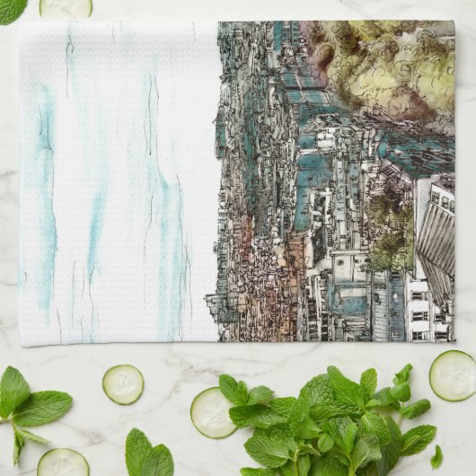 Bestemmingen |  Eiffeltoren in het Uitzicht van Pa Theedoek (Gevouwen)