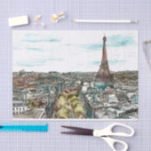 Bestemmingen |  Eiffeltoren in het Uitzicht van Pa Tissuepapier (Craft)