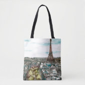 Bestemmingen |  Eiffeltoren in het Uitzicht van Pa Tote Bag (Voorkant)