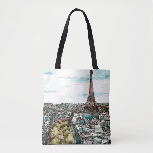 Bestemmingen |  Eiffeltoren in het Uitzicht van Pa Tote Bag (Voorkant)