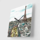 Bestemmingen |  Eiffeltoren in het Uitzicht van Pa Vierkante Klok (Hoek)