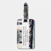 Bestemmingen | Foto van Venetië-waterfront Bagagelabel (Achterkant verticaal)