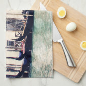 Bestemmingen | Foto van Venetië-waterfront Theedoek (Quarter Fold)