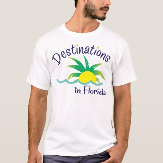 Bestemmingen in Florida Print Logo Merchandise T-shirt (Voorkant)