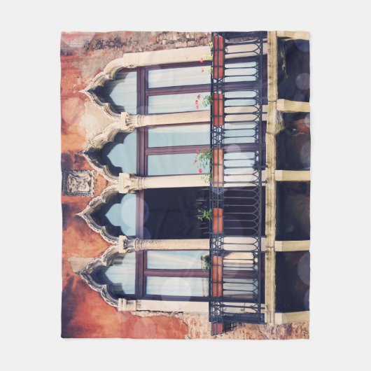 Bestemmingen | Rustisch Venetië-gebouw Fleece Deken (Voorkant)