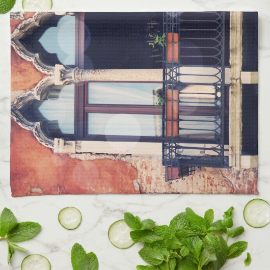 Bestemmingen | Rustisch Venetië-gebouw Theedoek (Gevouwen)