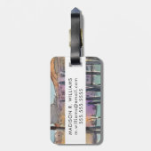 Bestemmingen | Twee Gondolas in Venice Sketch Bagagelabel (Achterkant verticaal)