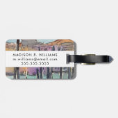 Bestemmingen | Twee Gondolas in Venice Sketch Bagagelabel (Achterkant horizontaal)