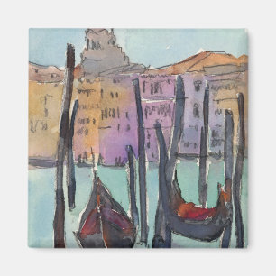 Bestemmingen   Twee Gondolas in Venice Sketch Magneet