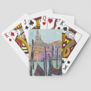 Bestemmingen   Twee Gondolas in Venice Sketch Pokerkaarten