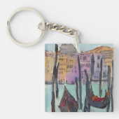 Bestemmingen | Twee Gondolas in Venice Sketch Sleutelhanger (Voorkant)