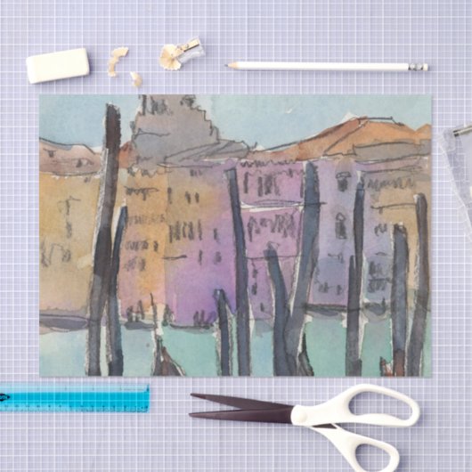 Bestemmingen | Twee Gondolas in Venice Sketch Tissuepapier (Craft)