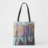 Bestemmingen | Twee Gondolas in Venice Sketch Tote Bag (Voorkant)