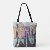 Bestemmingen | Twee Gondolas in Venice Sketch Tote Bag (Achterkant)