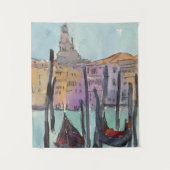 Bestemmingen | Twee Gondolas in Venice Sketch Wandkleed (Voorkant)