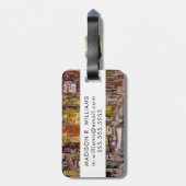 Bestemmingen | Uitzicht New York City of Little It Bagagelabel (Achterkant verticaal)