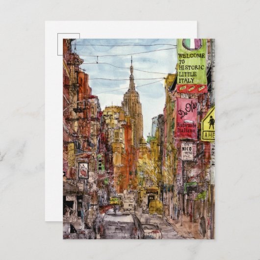 Bestemmingen | Uitzicht New York City of Little It Briefkaart (Voorkant / Achterkant)