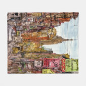 Bestemmingen | Uitzicht New York City of Little It Fleece Deken (Voorkant (Horizontaal))