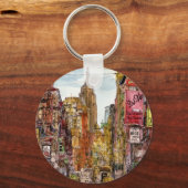 Bestemmingen | Uitzicht New York City of Little It Sleutelhanger (Voorkant)