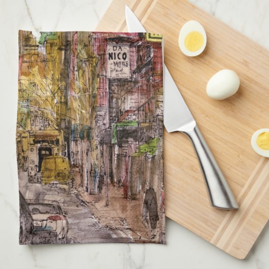 Bestemmingen | Uitzicht New York City of Little It Theedoek (Quarter Fold)