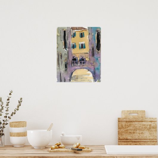 Bestemmingen | Uitzicht van de Brug van het Veneti Poster (Keuken)