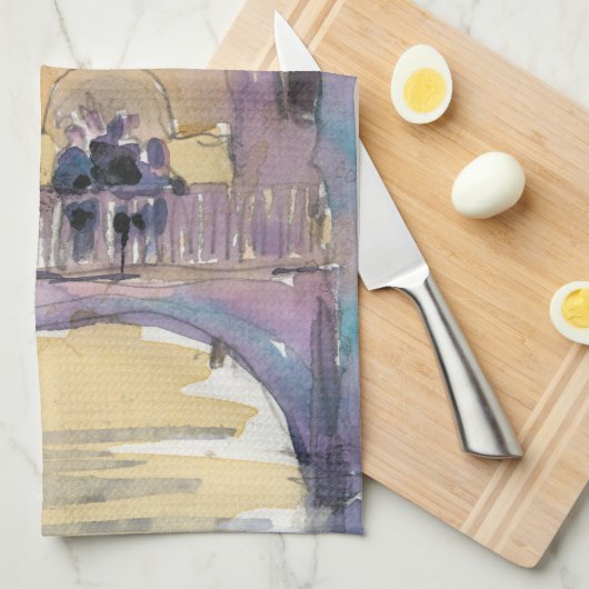 Bestemmingen | Uitzicht van de Brug van het Veneti Theedoek (Quarter Fold)