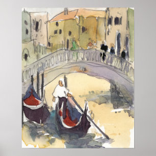 Bestemmingen   Venice Plein Air Gondola Ride Poster
