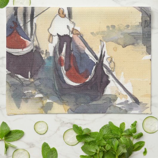 Bestemmingen | Venice Plein Air Gondola Ride Theedoek (Gevouwen)